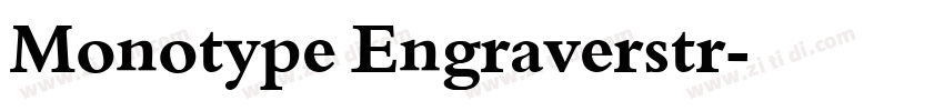 Monotype Engraverstr字体转换